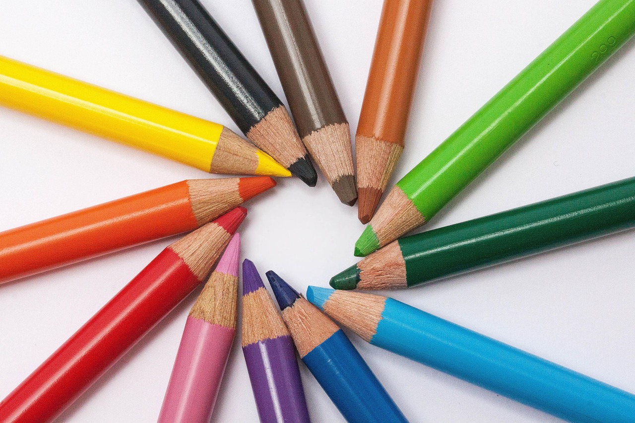colored pencils, colour pencils, star-shaped, color circle, writing implement, drawing device, multicoloured, coloured, 
