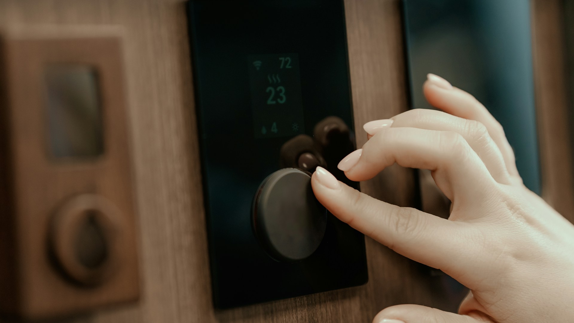 a person holding a device